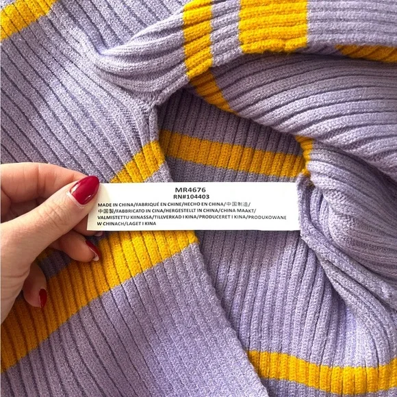 Anthropologie Moon River Striped Turtleneck Sweater Dress, Size S NWT - Picture 6 of 7